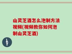 山灵芝酒怎么泡制方法视频(视频教你如何泡制山灵芝酒)