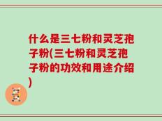 什么是三七粉和灵芝孢子粉(三七粉和灵芝孢子粉的功效和用途介绍)