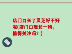 店门口长了灵芝好不好呢(店门口现长一物，值得关注吗？)