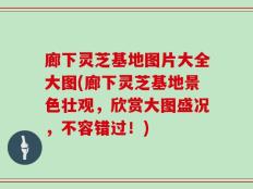 廊下灵芝基地图片大全大图(廊下灵芝基地景色壮观，欣赏大图盛况，不容错过！)