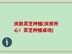 庆凯灵芝种植(庆祝开心！灵芝种植成功)