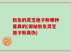 敖东的灵芝孢子粉哪种是真的(探秘敖东灵芝孢子粉真伪)