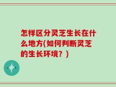 怎样区分灵芝生长在什么地方(如何判断灵芝的生长环境？)