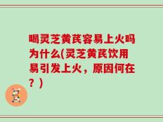 喝灵芝黄芪容易上火吗为什么(灵芝黄芪饮用易引发上火，原因何在？)