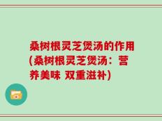 桑树根灵芝煲汤的作用(桑树根灵芝煲汤：营养美味 双重滋补)