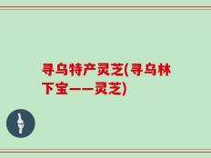 寻乌特产灵芝(寻乌林下宝——灵芝)