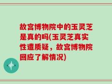 故宫博物院中的玉灵芝是真的吗(玉灵芝真实性遭质疑，故宫博物院回应了解情况)