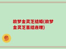 故梦金灵芝结婚(故梦金灵芝喜结连理)