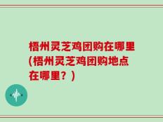 梧州灵芝鸡团购在哪里(梧州灵芝鸡团购地点在哪里？)