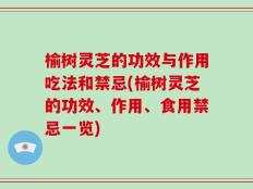 榆树灵芝的功效与作用吃法和禁忌(榆树灵芝的功效、作用、食用禁忌一览)