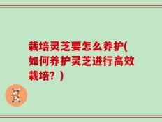 栽培灵芝要怎么养护(如何养护灵芝进行高效栽培？)