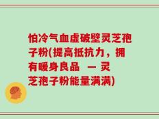 怕冷气血虚破壁灵芝孢子粉(提高抵抗力，拥有暖身良品  — 灵芝孢子粉能量满满)