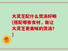 大灵芝配什么煲汤好喝(搭配哪些食材，能让大灵芝更美味的煲汤？)