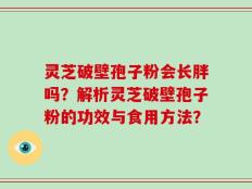 灵芝破壁孢子粉会长胖吗？解析灵芝破壁孢子粉的功效与食用方法？