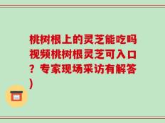 桃树根上的灵芝能吃吗视频桃树根灵芝可入口？专家现场采访有解答)