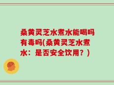 桑黄灵芝水煮水能喝吗有毒吗(桑黄灵芝水煮水：是否安全饮用？)