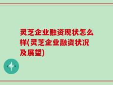 灵芝企业融资现状怎么样(灵芝企业融资状况及展望)