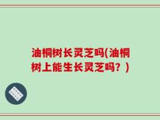 油桐树长灵芝吗(油桐树上能生长灵芝吗？)