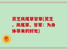 灵芝凤尾草甘草(灵芝、凤尾草、甘草：为身体带来的好处)