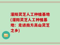 灌阳灵芝人工种植基地(灌阳灵芝人工种植基地：走进南方高山灵芝之乡)