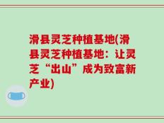 滑县灵芝种植基地(滑县灵芝种植基地：让灵芝“出山”成为致富新产业)