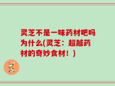 灵芝不是一味药材吧吗为什么(灵芝：超越药材的奇妙食材！)
