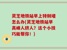 灵芝地铁站早上特别堵怎么办(灵芝地铁站早高峰人挤人？这个小技巧能帮你！)