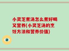 小灵芝煮汤怎么煮好喝又营养(小灵芝汤的烹饪方法和营养价值)