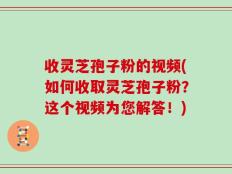收灵芝孢子粉的视频(如何收取灵芝孢子粉？这个视频为您解答！)
