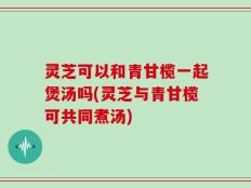 灵芝可以和青甘榄一起煲汤吗(灵芝与青甘榄可共同煮汤)