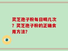灵芝孢子粉每日喝几次？灵芝孢子粉的正确食用方法？