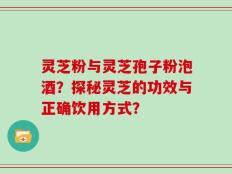 灵芝粉与灵芝孢子粉泡酒？探秘灵芝的功效与正确饮用方式？