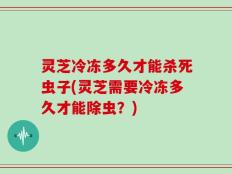灵芝冷冻多久才能杀死虫子(灵芝需要冷冻多久才能除虫？)