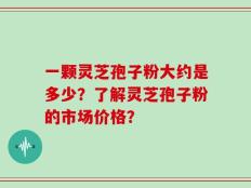 一颗灵芝孢子粉大约是多少？了解灵芝孢子粉的市场价格？