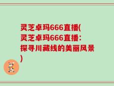灵芝卓玛666直播(灵芝卓玛666直播：探寻川藏线的美丽风景)