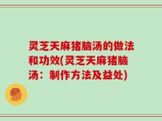 灵芝天麻猪脑汤的做法和功效(灵芝天麻猪脑汤：制作方法及益处)