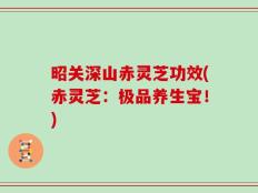 昭关深山赤灵芝功效(赤灵芝：极品养生宝！)