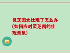 灵芝园太壮观了怎么办(如何应对灵芝园的壮观景象)