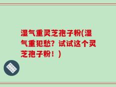 湿气重灵芝孢子粉(湿气重犯愁？试试这个灵芝孢子粉！)