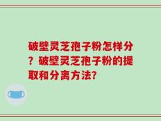 破壁灵芝孢子粉怎样分？破壁灵芝孢子粉的提取和分离方法？