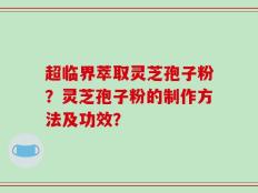 超临界萃取灵芝孢子粉？灵芝孢子粉的制作方法及功效？