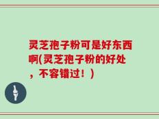 灵芝孢子粉可是好东西啊(灵芝孢子粉的好处，不容错过！)