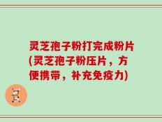灵芝孢子粉打完成粉片(灵芝孢子粉压片，方便携带，补充免疫力)