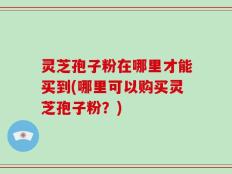 灵芝孢子粉在哪里才能买到(哪里可以购买灵芝孢子粉？)