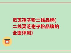 灵芝孢子粉二线品牌(二线灵芝孢子粉品牌的全面评测)