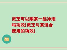 灵芝可以跟茶一起冲泡吗功效(灵芝与茶混合使用的功效)