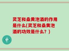 灵芝和桑黄泡酒的作用是什么(灵芝和桑黄泡酒的功效是什么？)