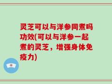 灵芝可以与洋参同煮吗功效(可以与洋参一起煮的灵芝，增强身体免疫力)
