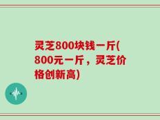 灵芝800块钱一斤(800元一斤，灵芝价格创新高)
