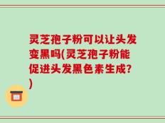灵芝孢子粉可以让头发变黑吗(灵芝孢子粉能促进头发黑色素生成？)